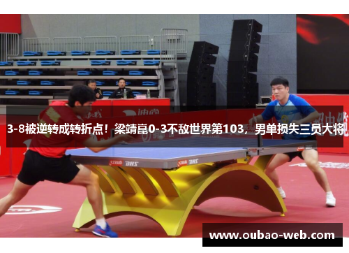 3-8被逆转成转折点！梁靖崑0-3不敌世界第103，男单损失三员大将